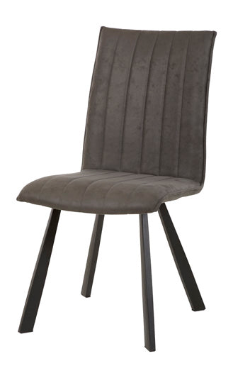 GBO - Chaise de salle à manger ST2008 - Tissu - Anthracite - 44x47x46cm