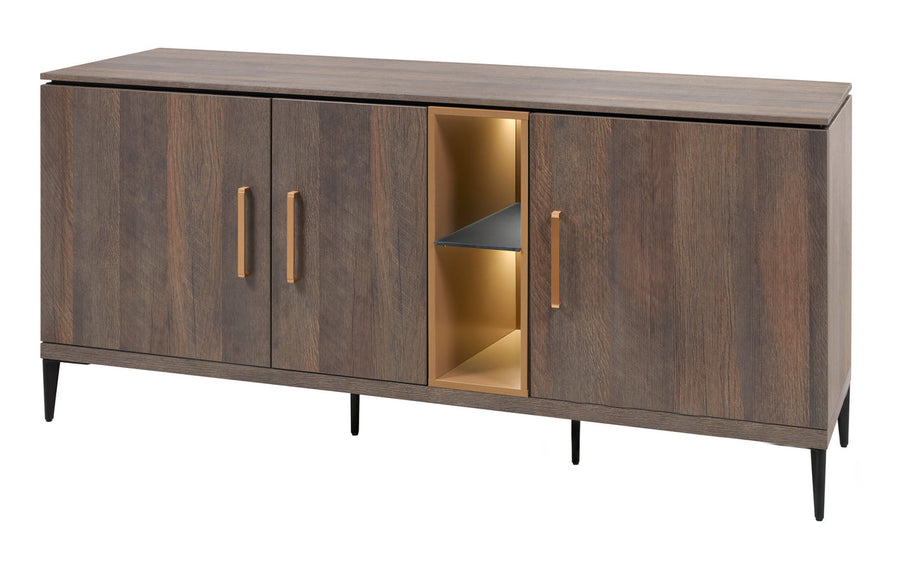 Evan - Dressoir Star - DR3 - K676 - Gouden eik/Goud - 184x84x50cm