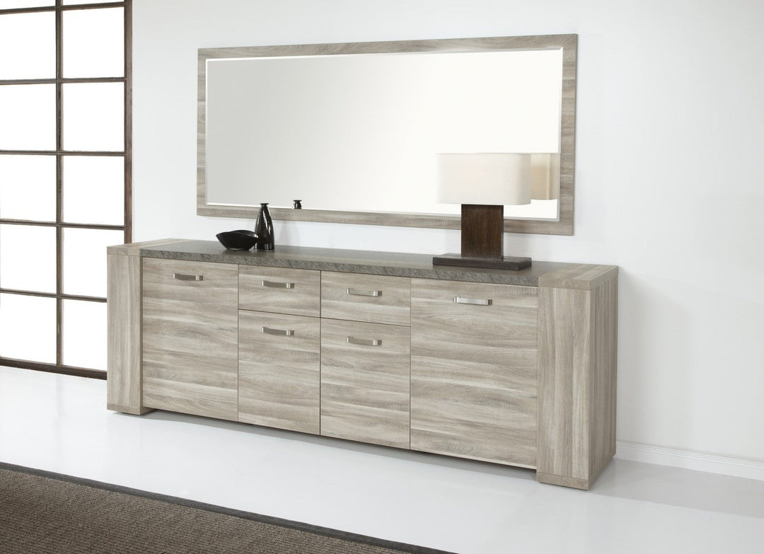 Meubar - Dressoir Stone - DR1 - K437 - Spint eik grijs/Marmer  - 251x86x50cm