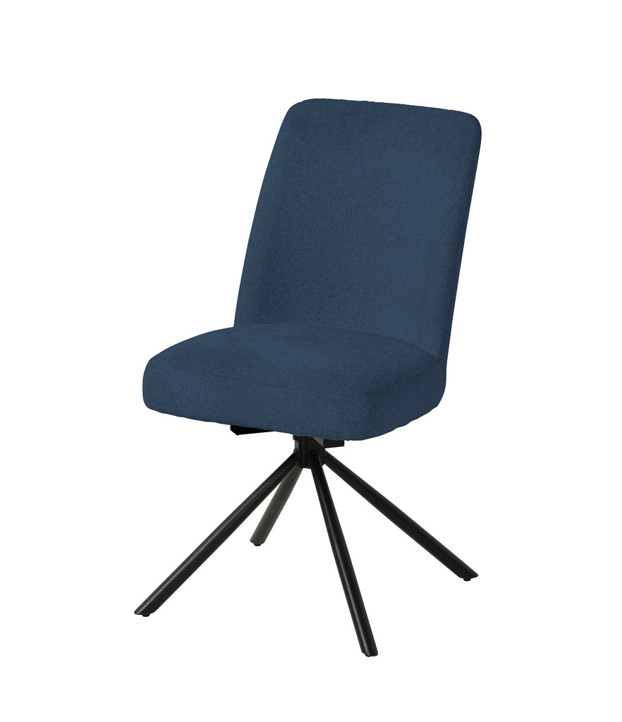 Meubar - Eetkamerstoel Tosca 1 - STTOSCA1-K028-R086 (min per2) - Bouclé Stof - Blauw - 48x86x62cm