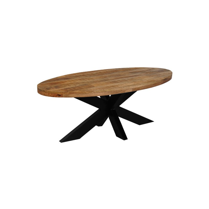 IDE - Table Basse Ovale Spider - Solide - 120x60cm