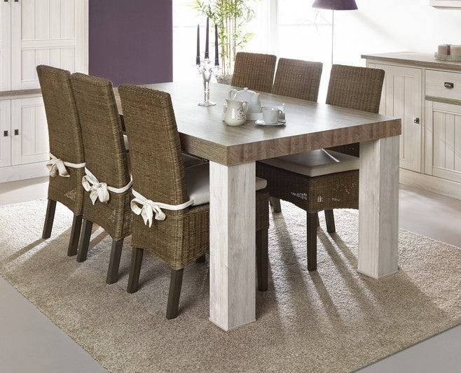 Meubar - Eettafel York - T23LL80-K465-K550 - K467/K499 - Lariks/Kristal eik licht bruin  - 225x76x100cm