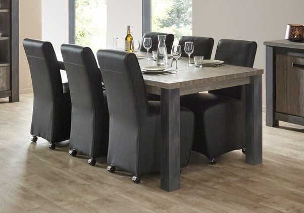 Meubar - Eettafel Mali of Papillon - T19TL38-K535-K535 - K535 - Millenium Eik Donker Bruin - 184x76x100cm