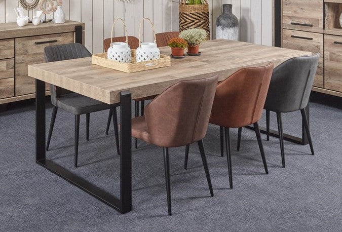 Evan - Eettafel Udine - T23UM80-K028-K630 - Natuurlijke parketlook - 225x74x100cm