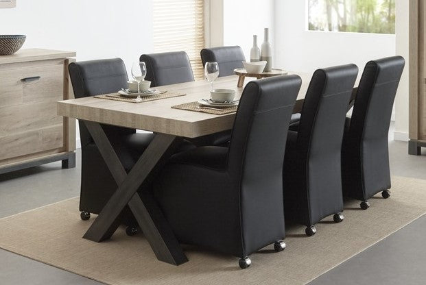 Meubar - Eettafel Jan of Tomba - T23X80-K555-K495 - K495 - Oude eik - 225x78x100cm