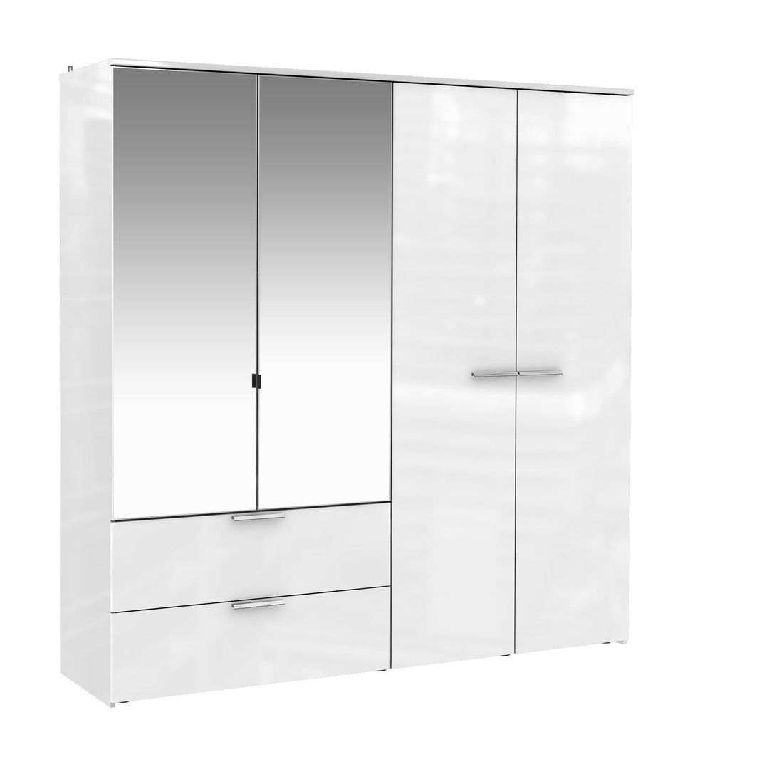 Armoire Tempo - 4 portes - Blanc - 200x55x229cm