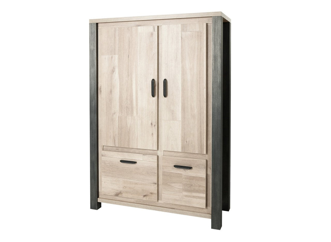 Meubar - Barkast Tomba - BAR6 - K497 - Oude Eik/Imitatie staal  - 130x189x50cm