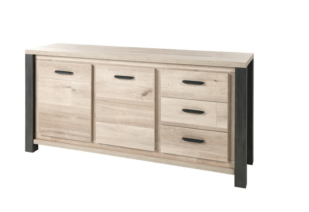 Meubar - Dressoir Tomba - DR8 - K497 - Oude Eik/Imitatie staal  - 184x90x50cm