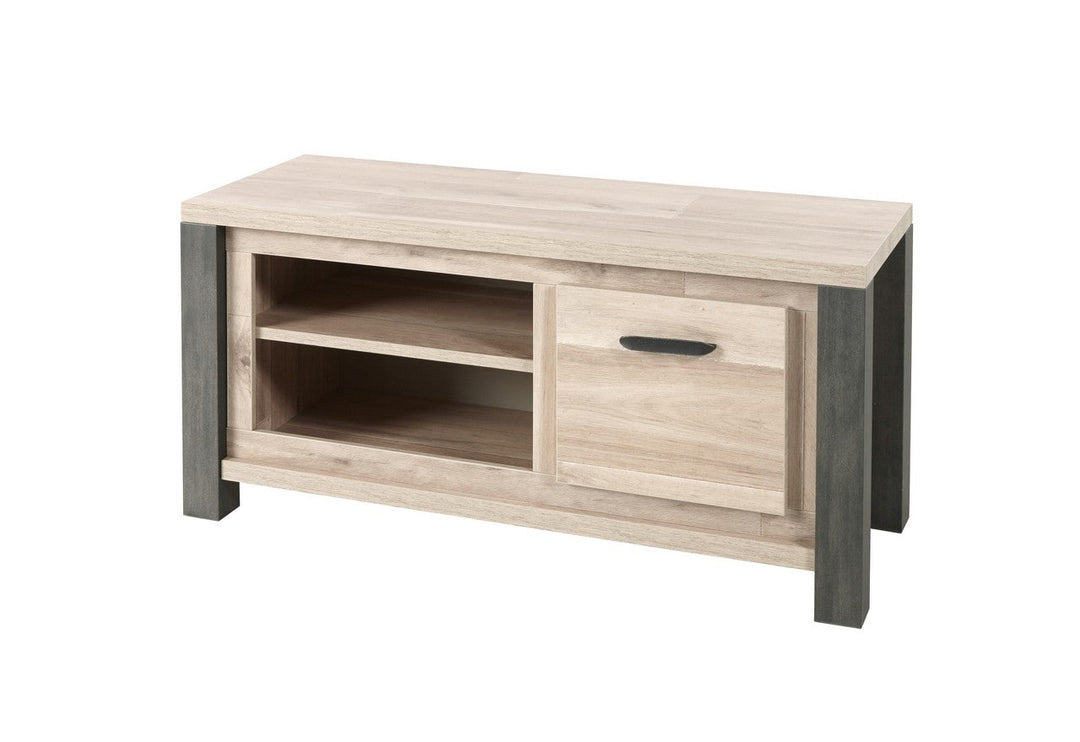 Meubar - TV-meubel  Tomba - TV6 - K497 - Oude Eik/Imitatie staal  - 130x61x50cm