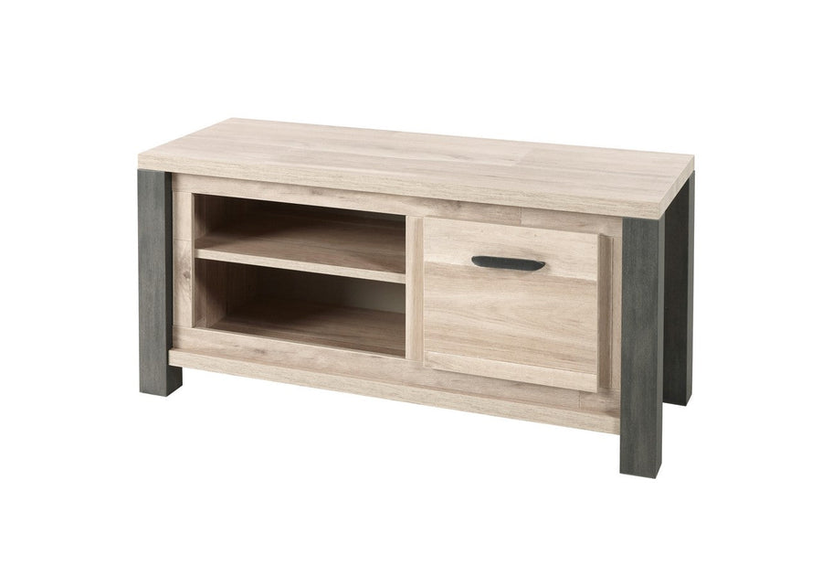 Meubar - TV-meubel  Tomba - TV6 - K497 - Oude Eik/Imitatie staal  - 130x61x50cm