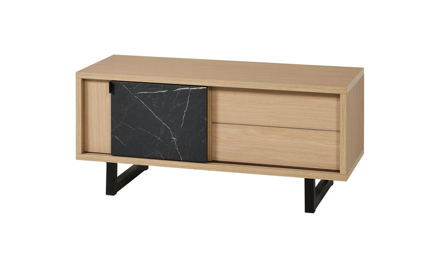 Evan - TV-Meubel Toscano - LB4 - K725ZEB - Elegante eik/Zebra marmer - 124x55x50cm