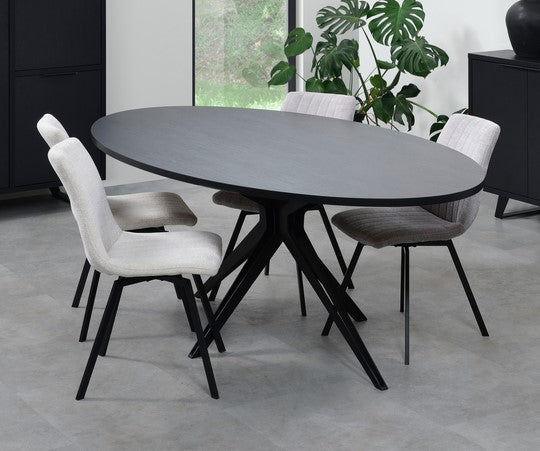 Meubar - Eettafel Veneto - TOV23YMM50-K028-K715 - K715 - Elegant black - 225x72x120cm