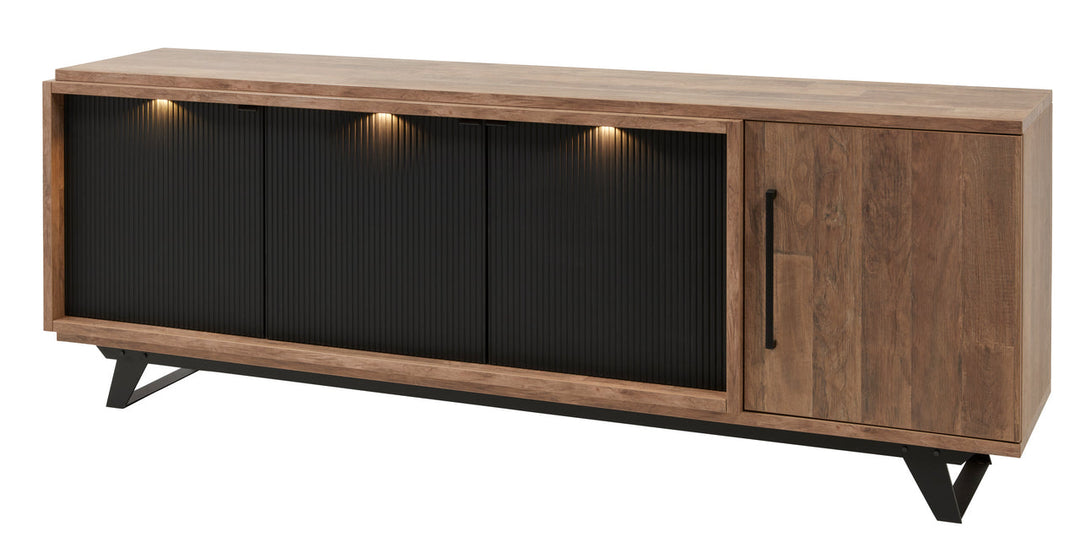 Meubar - Dressoir Trentino - DR6 - K671 - Old Teak/Matt black  - 232x83x50cm