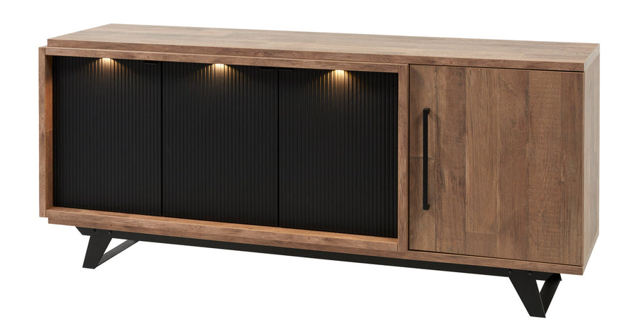 Meubar - Dressoir Trentino - DR8 - K677 - Golden oak/Matt black  - 193x83x50cm