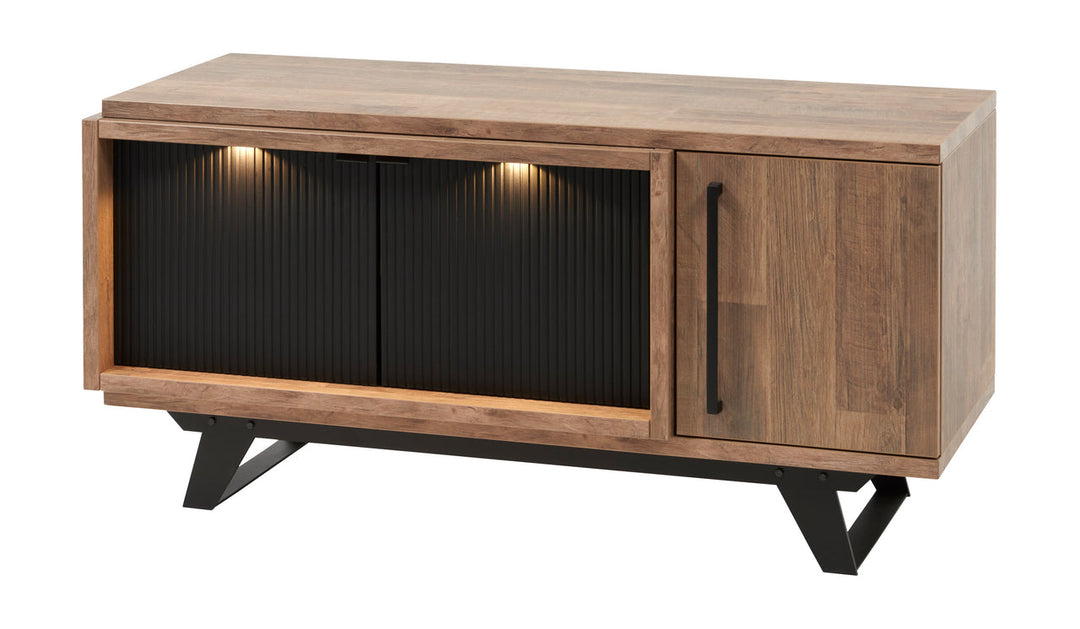 Meubar - TV-meubel  Trentino - TV6 - K671 - Old Teak/Matt black  - 131x63x50cm