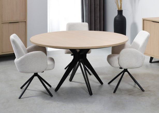 Meubar - Eettafel Veneto - TR11YMM50-K028-K670 - K715 - Elegant black - 110x72x110cm