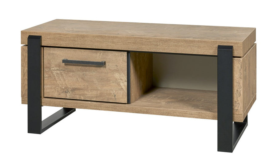 Evan - TV-Meubel Udine - TV1 - K661 - Oranje teakhout/Zwart - 277x60x52cm