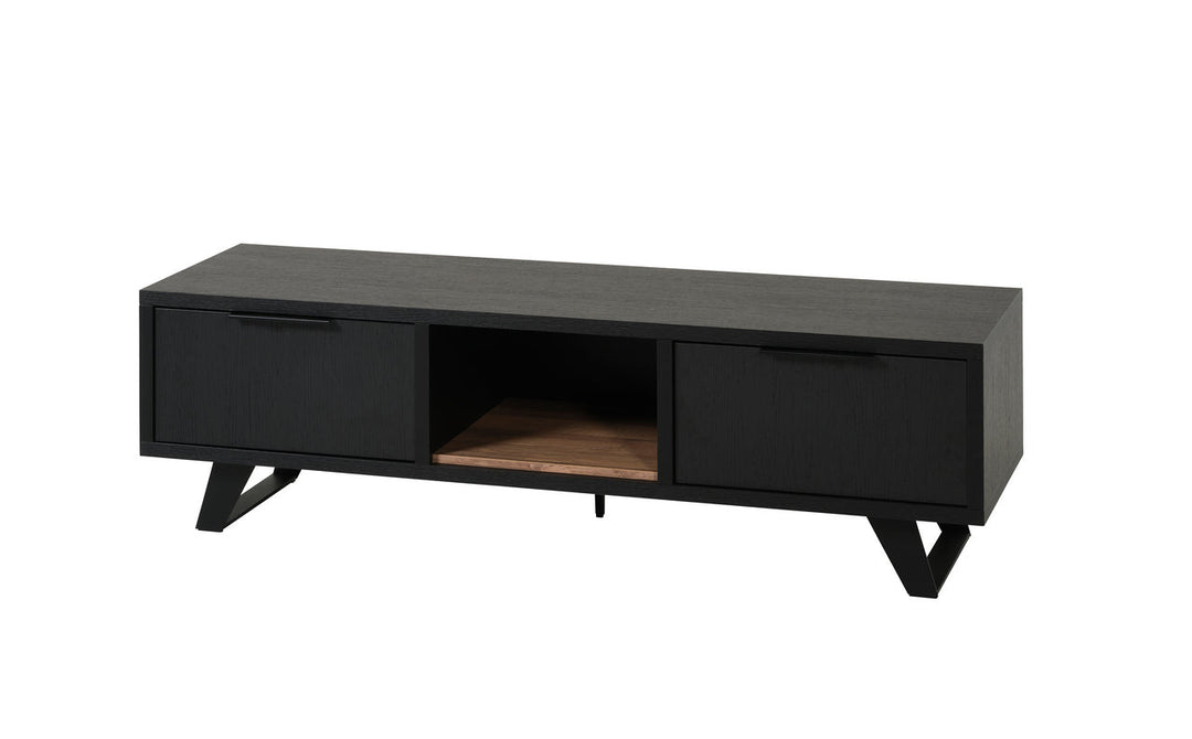 Meubar - TV-meubel  Veneto - LB8 - K717 - Elegant black/Old teak  - 159x48x50cm