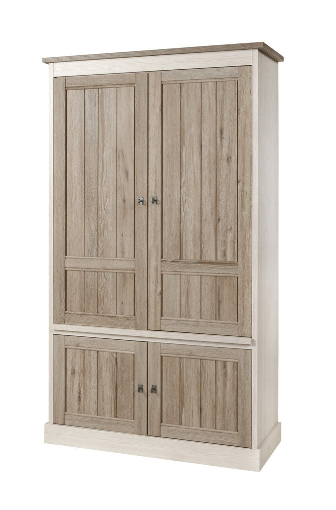 Meubar - Barkast York  - BAR1 - K499 - Lariks/Kristal eik licht bruin  - 122x222x50cm