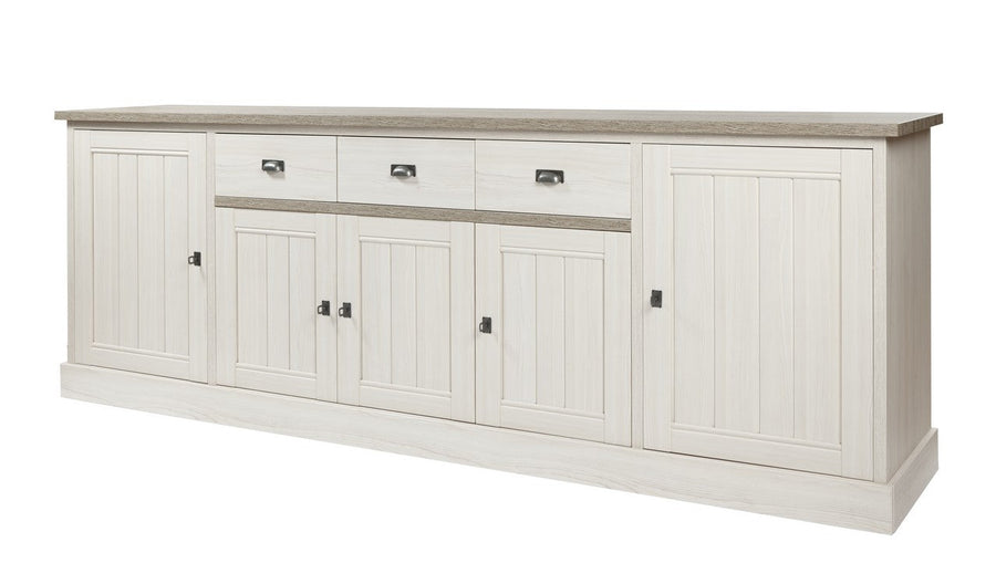 Meubar - Dressoir York  - DR1 - K467 - Lariks/Kristal eik licht bruin  - 259x90x50cm