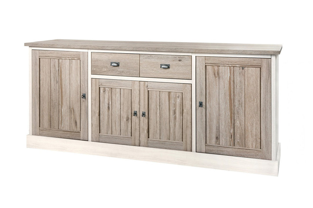 Meubar - Dressoir York  - DR2 - K499 - Lariks/Kristal eik licht bruin  - 216x90x50cm