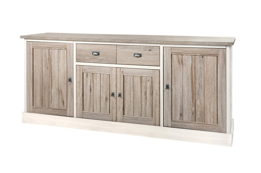 Meubar - Dressoir York  - DR2 - K499 - Lariks/Kristal eik licht bruin  - 216x90x50cm