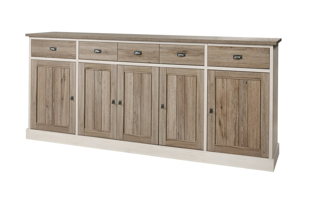 Meubar - Dressoir York  - HB1 - K499 - Lariks/Kristal eik licht bruin  - 259x112x50cm