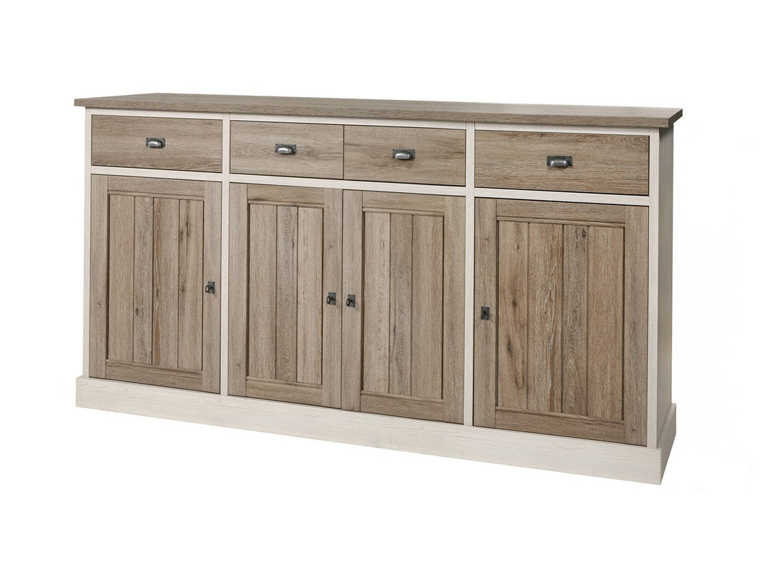 Meubar - Dressoir York  - HB2 - K499 - Lariks/Kristal eik licht bruin  - 215x112x50cm