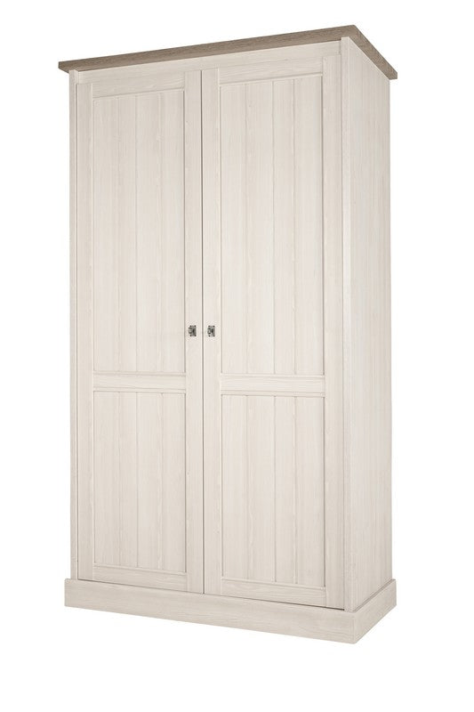 Meubar - Kleerkast York  - K2 - K467 - Lariks/Kristal eik licht bruin  - 122x213x61cm