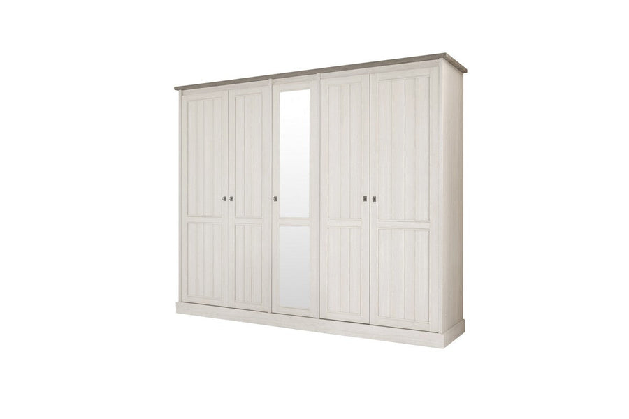 Meubar - Kleerkast York  - K5S1 - K467 - Lariks/Kristal eik licht bruin  - 259x213x61cm