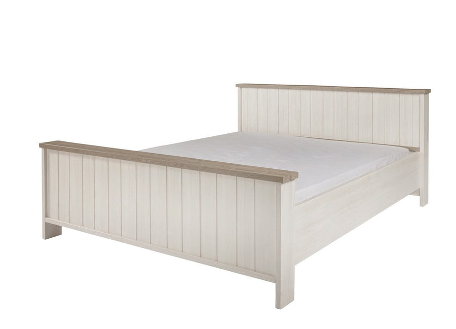 Meubar - Tweepersoonsbed laag York  - LB160LK-2M00 - K467 - Lariks/Kristal eik licht bruin  - 160x89x200cm