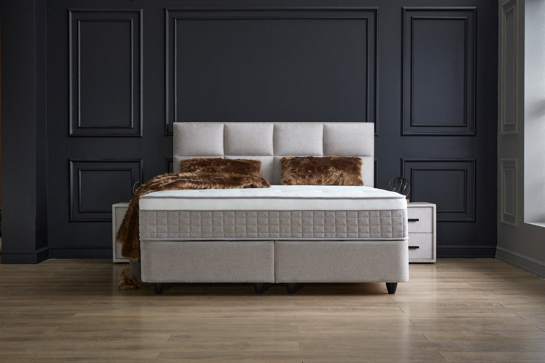 BSP - Boxspring Hanna - Stof - Beige - 90x110x200cm