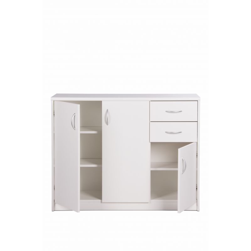 FIN - Commode Kiel 2 - Blanc - 109x85x35cm