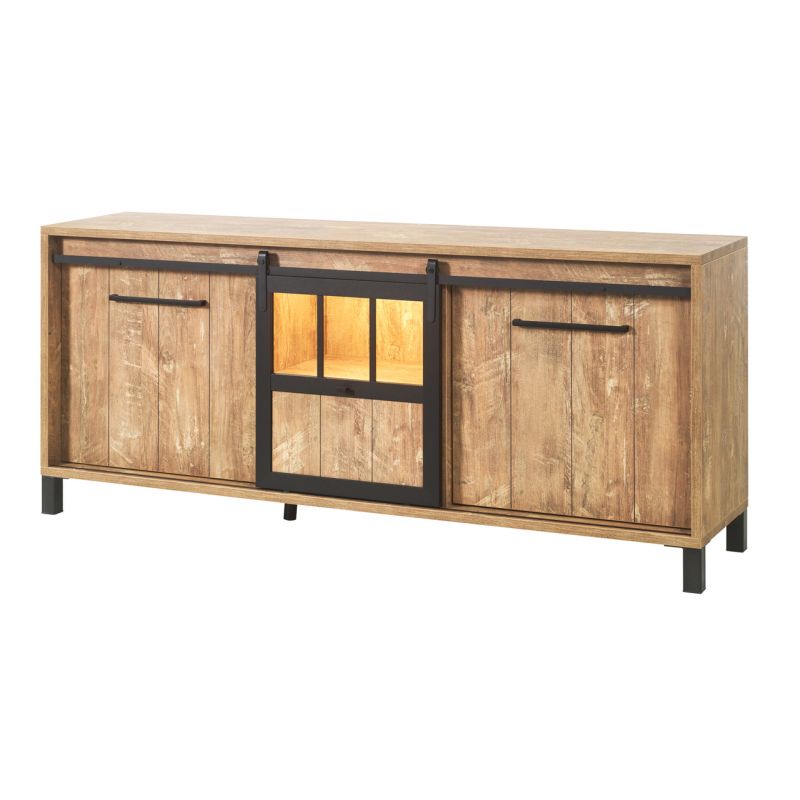 Meubar - Buffet Alcatraz - DR6 - K661/671 - Deux couleurs - 207x90x50cm