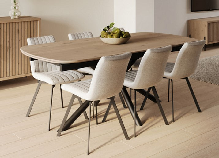 Meubar - Eettafel Kano, Kent, Moderna en Natural - TD20PM28E-K028-K540 - K540 - Millenium oak light  - 196x72x100cm