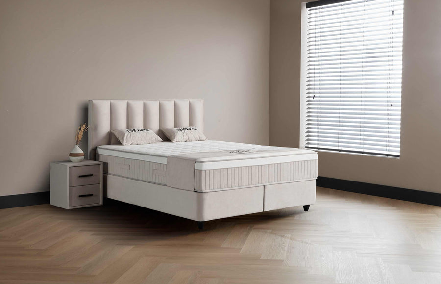 BSP - Boxspring More - Stof - Beige - 180x110x200cm