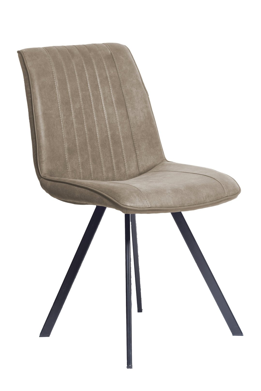 2BM - Chaise Henri - Taupe - Microfibre - Tissu - 46x83x60cm