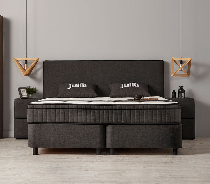 BSP - Boxspring Julia - Stof - Bruin - 160x110x200cm