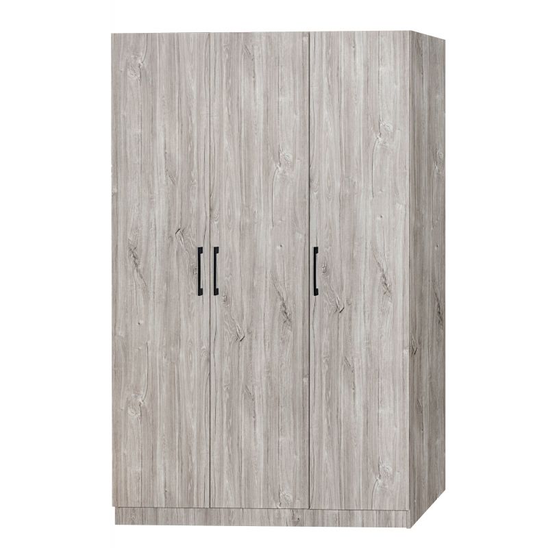 Armoire Elmo - 3 portes - Chêne Gris - 120x180x50cm