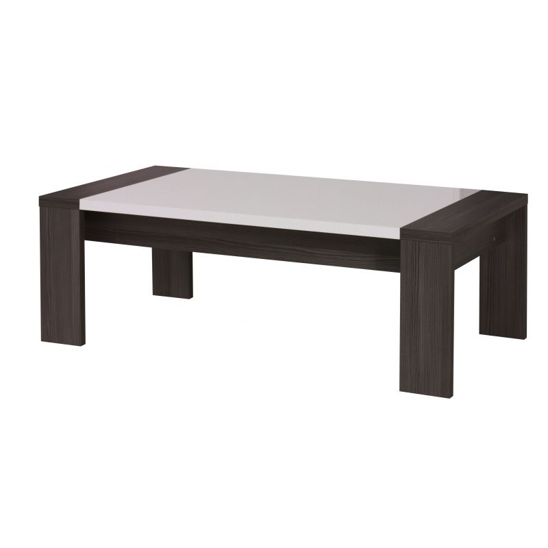 MSI - Table basse Augusto - Gris/Blanc - 135x45x70cm