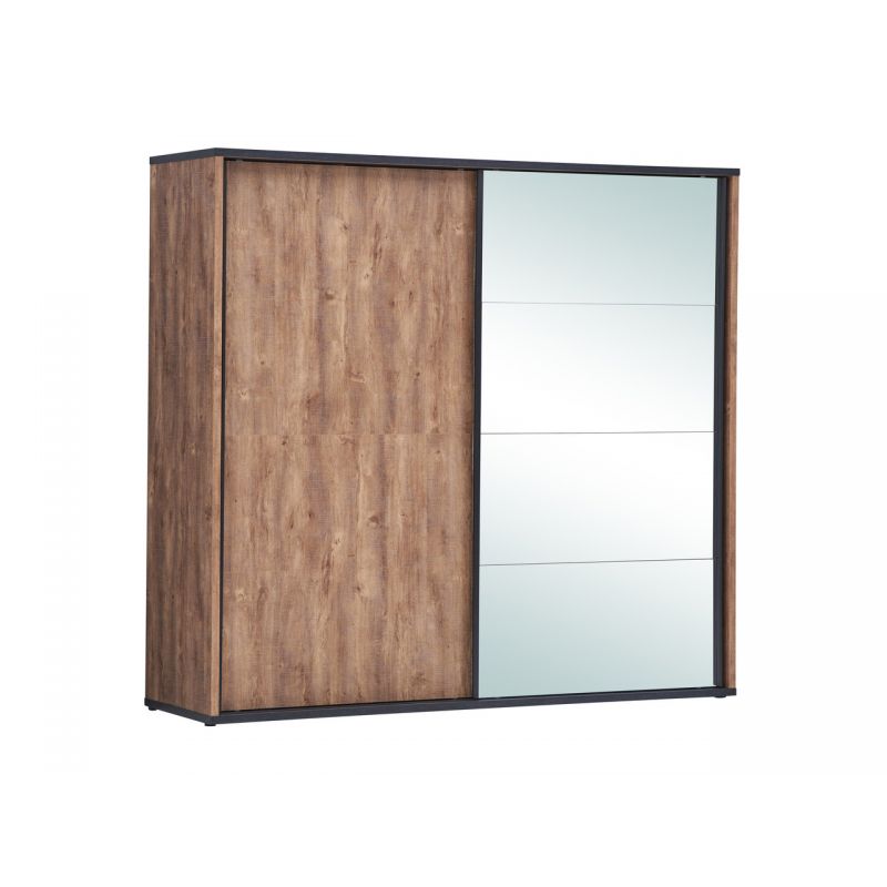 TYC - Armoire Octavia - 2 portes coulissantes - Chêne Foncé - 220x214x60cm