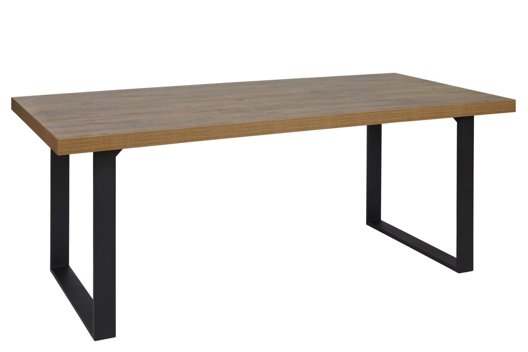 GBO - Eettafel Samuel - U poten - Warme Eik/Grijs - 200x76x100cm