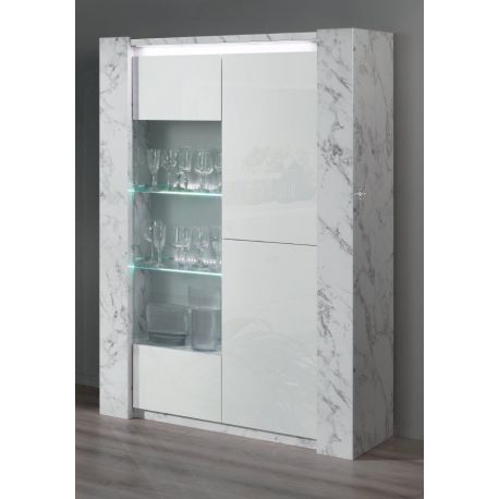 MLM - Vittoria Vittoria - Brillant - Blanc/Marbre - 120x180x50cm