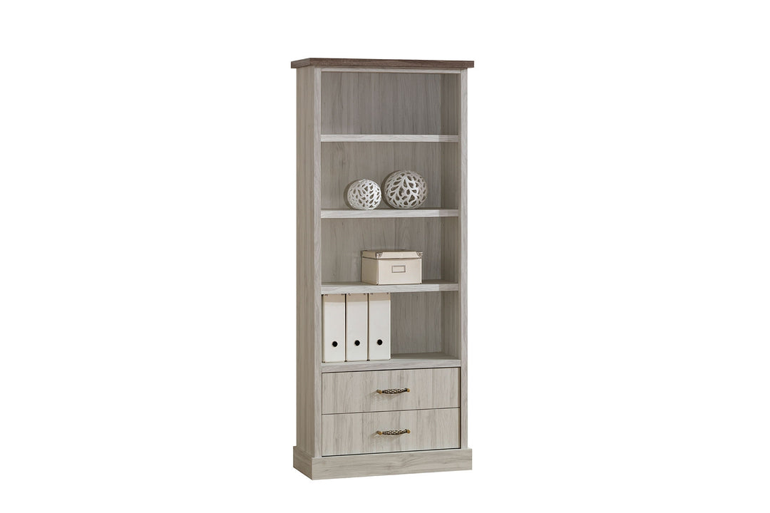 Image of Boekenkast Orlando - Lichte Eik -75x185x38cm. Prachtige boekenkast in light oak decor<br data-mce-fragment="1">...