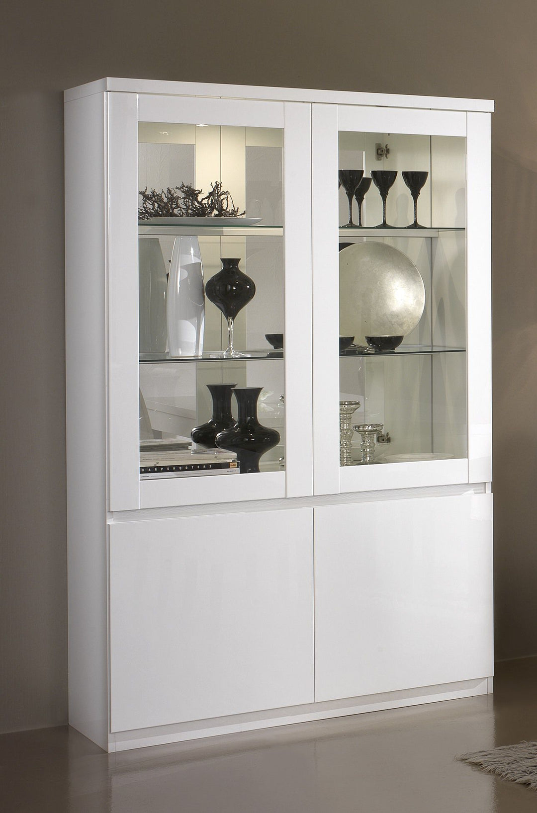 Image of MLM - Vitrine Roma - Drie kleuren - Wit/Zwart/Grijs - 115x191x40cm. <!---->...