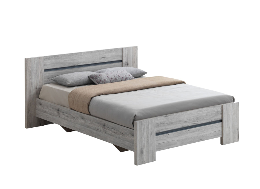 Image of Tweepersoonsbed Oyster - Grijze Eik - 140x88x200cm.