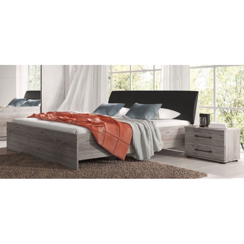 Image of DUL - Tweepersoonsbed Dakar - Eik - 160x67x200cm. Stevig tweepersoonsbed...