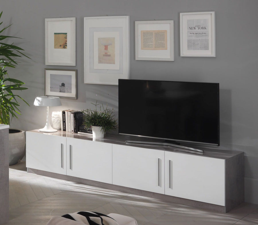 Image of TV MEUBEL GRETA ( 208 CM ). <table style="height:330px;" border="0" width="643" cellspacing="0" cellpadding="0">
<colgroup>
<col...