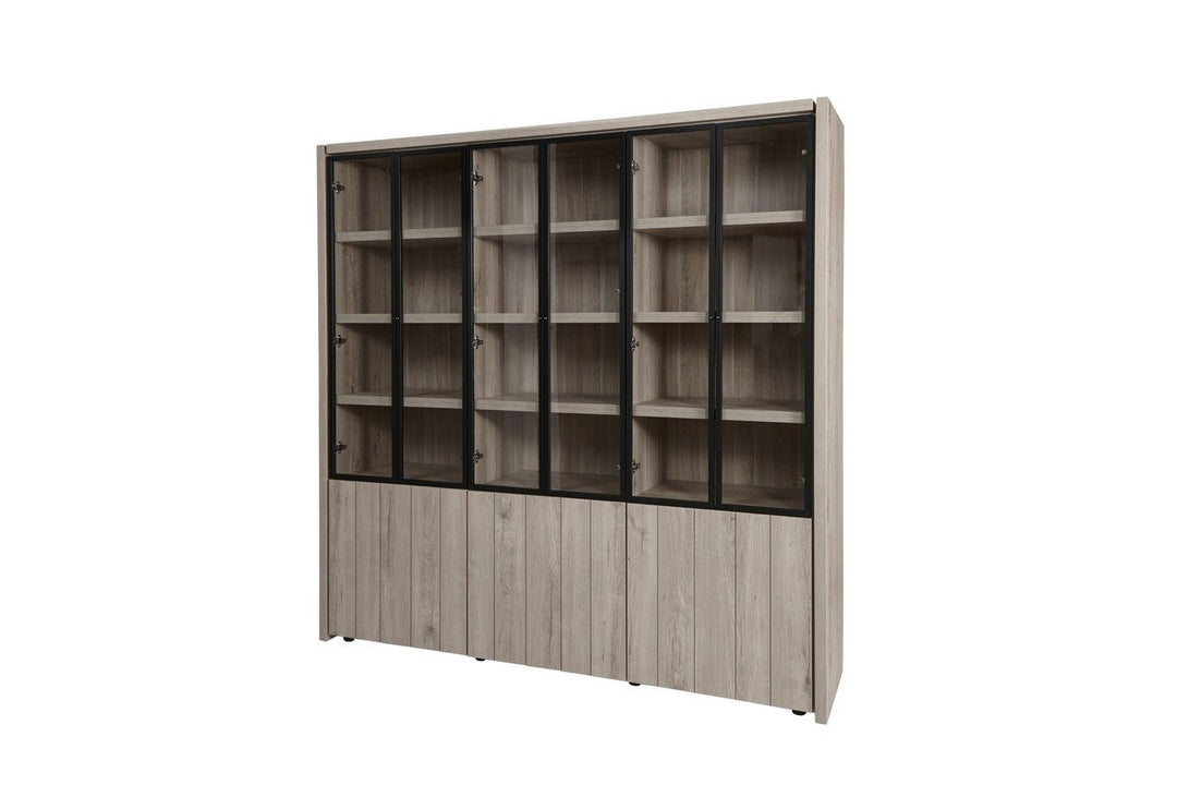 Image of Evan - Bibliotheekkast Lucca - W1 - K540 - Millenium Eik - 205x205x50cm. U kiest voor een moderne eetkamer die u zal behagen voor jaren.<br>...